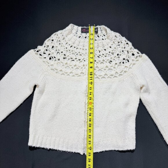 Torrid Women's Knit/Crochet Sweater Size 2 White Cropped - Picture 7 of 9